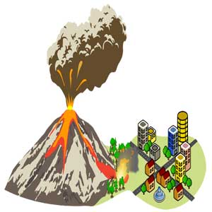 Effects of volcanic eruption