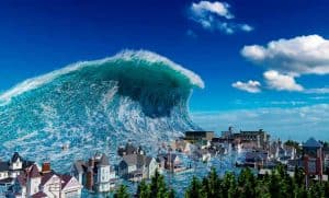 What does a tsunami look like underwater