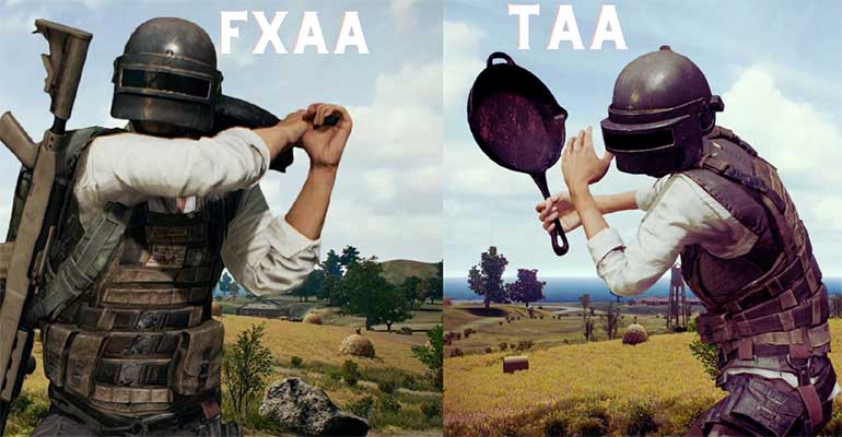 FXAA Vs TAA PUBG