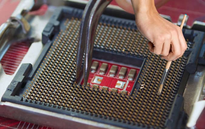 How to clean thermal paste off CPU pins
